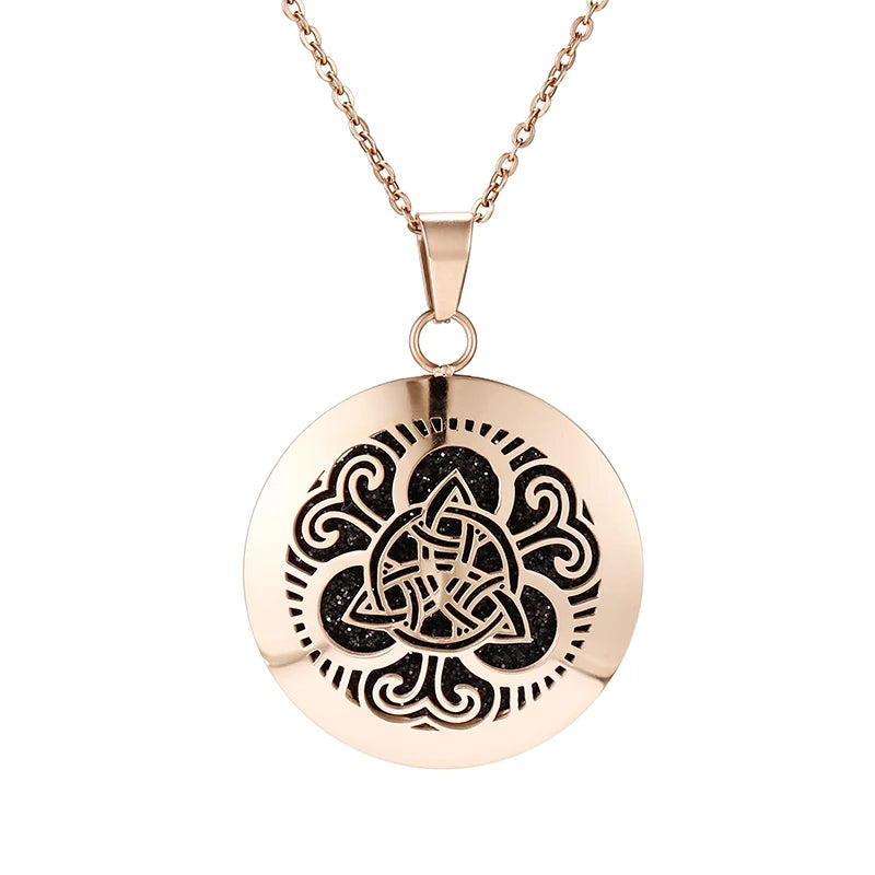 Colar difusor Rosê Gold Aço Inoxidável Cirúrgico 316L- 30mm