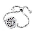 Pulseira Difusora Flor da Vida em Aço Inox Premium - 22mm (Fechamento Imã)